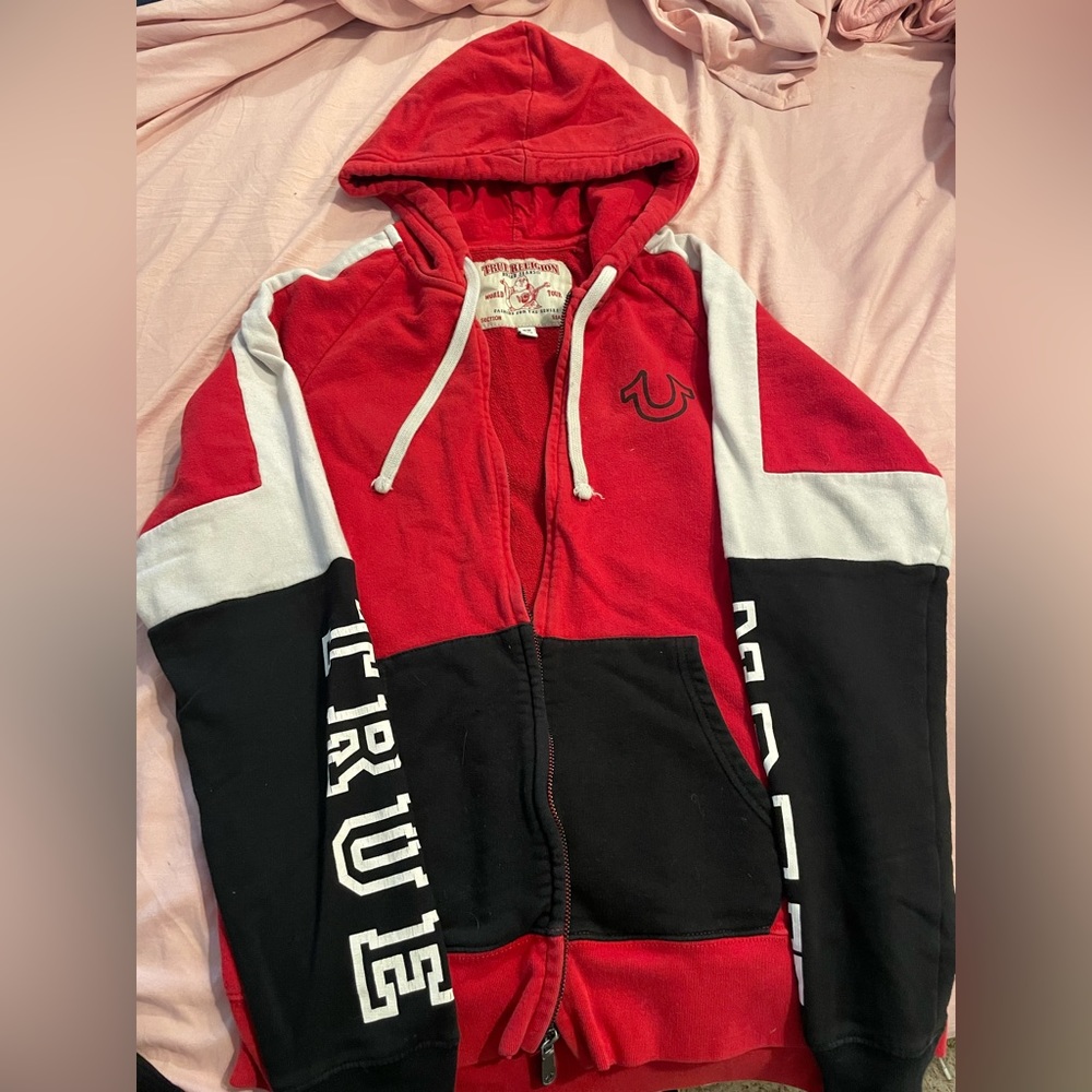 True Religion Zipped hoodie sweatshirt.